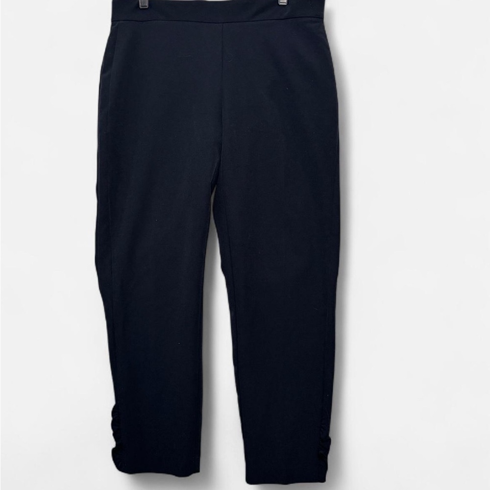 Nine Eight NY Dark Blue/Black Career Ankle Pants Sz 8, Stretch Pull-On